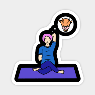 Cow face pose - yoga Magnet