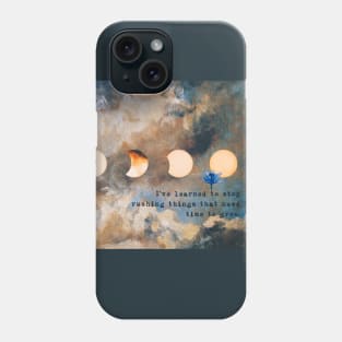 Moon sky love aesthetics music notes flowers cottagecore vintage retro romantic nature gift ideas clouds gifts for her gifts quotes Phone Case