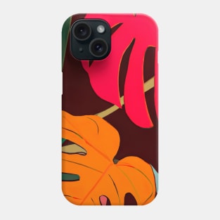 Monstera Plant Abstract Phone Case