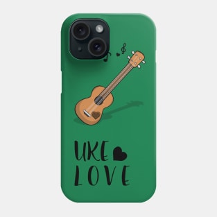 Hawaiian Mahalo Acoustic Uke Ukulele Love Notes with Heart Phone Case