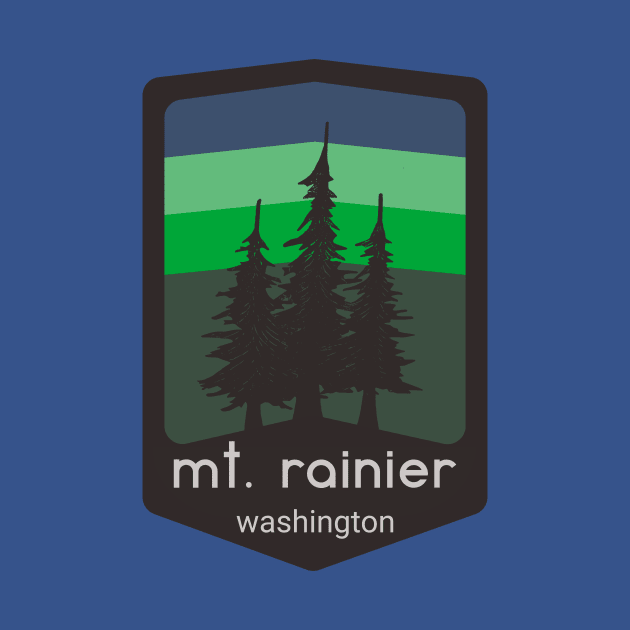 Mt. Rainier, Washington Patch Logo Apparel by bahama mule