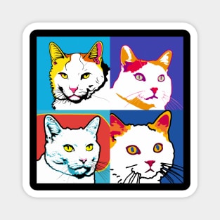 Turkish Van Pop Art - Cat Lover Gift Magnet