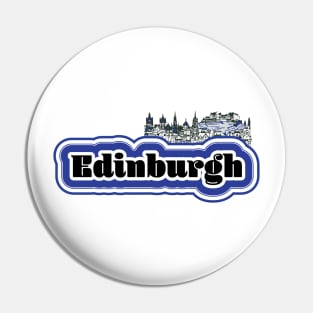 Edinburgh, Scotland Cityscape Skyline Pin