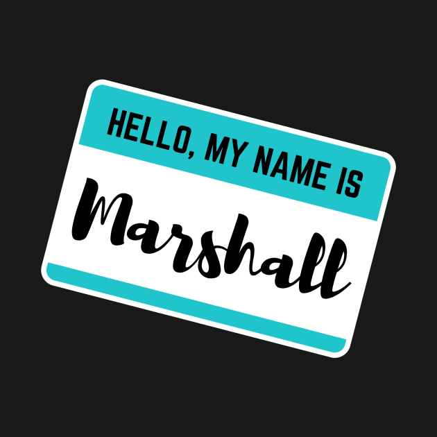 Hello My Name Is Marshall by Word Minimalism