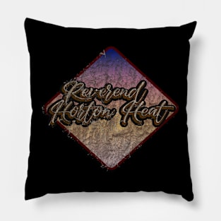 Reverend Horton Heat vintage design on top Pillow