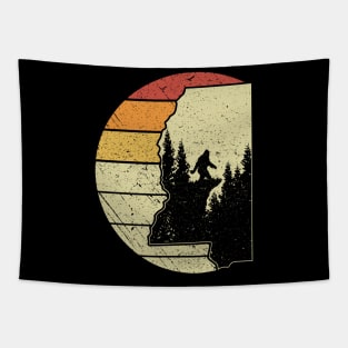 Bigfoot Mississippi Sunset Tapestry