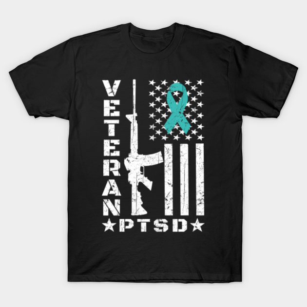 PTSD Awareness Veteran Ar 15 American Flag Ptsd