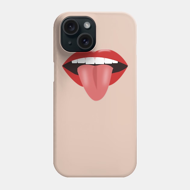 poking tongue out Phone Case by designInk