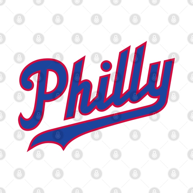 Philly Script - White/Blue by KFig21