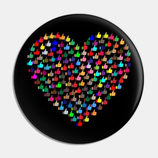 Thump Up Love Heart Pin