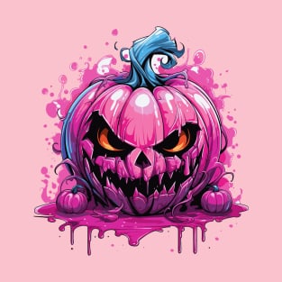 Purple pink halloween pumpkin T-Shirt