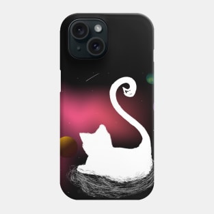 Cat in space Phone Case