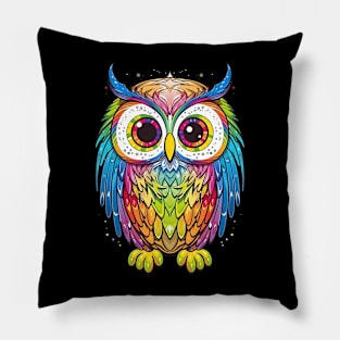 Rainbow Owl Pillow