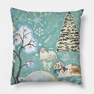 Winter Bunnies Pillow
