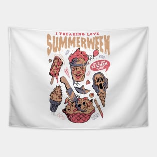 Summerween - Funny Goth Horror Movies Halloween Gift Tapestry