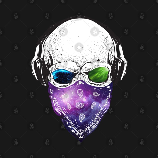 Gangsta Space Skull by kragenjehvitz