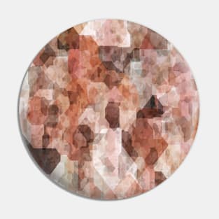 Rustic Shades of Browns Geometric Abstract Pattern Pin