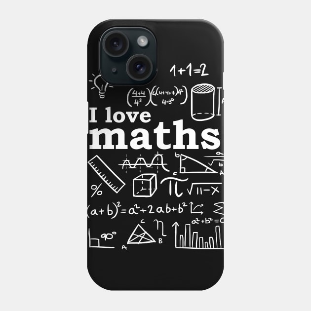 I love Maths Phone Case by albertocubatas