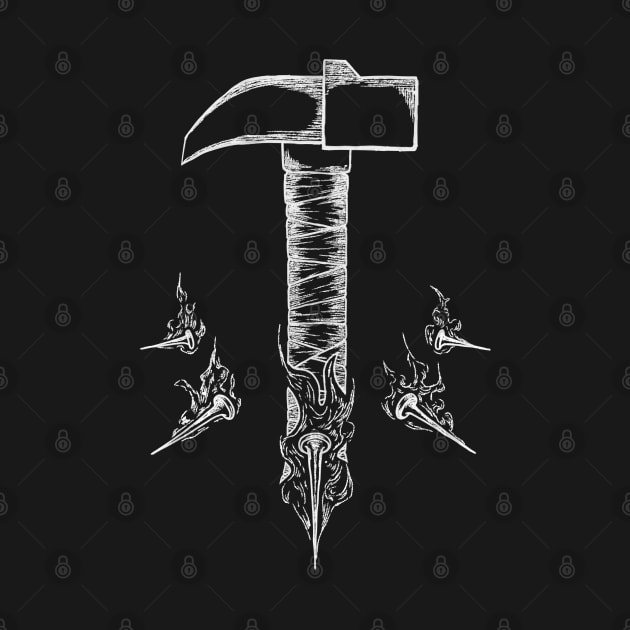 Nobara weapon hammer and nails by vinillustrate