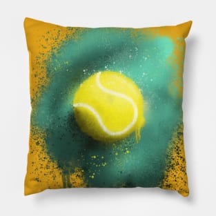 Graffiti Styled Spray Paint Tennis Ball Pillow