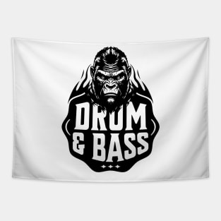 DRUM AND BASS  - Bass Ape (Black) Tapestry