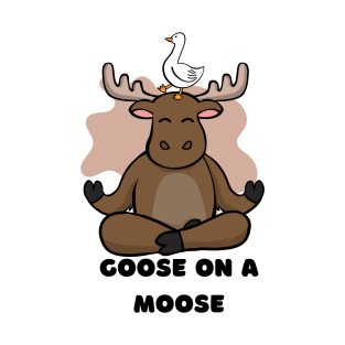 Goose on a Moose Animal Funny T-Shirt