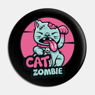Cat Zombie Pin