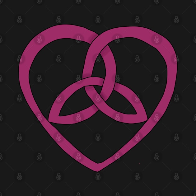 Pink Triquetra Heart by Becky-Marie