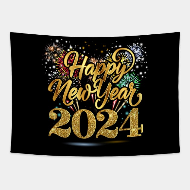 New Years Eve Party Supplies 2024 Happy New Year Tapestry by antrazdixonlda