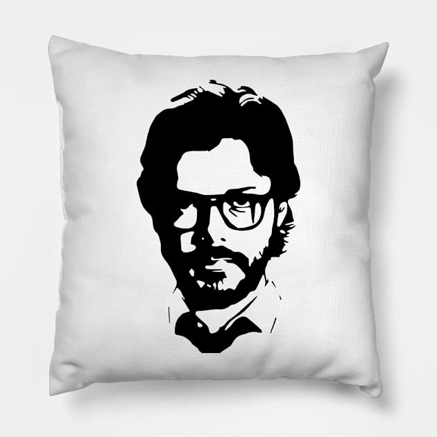 the professor- la casa de papele Pillow by KNAYA