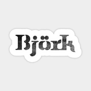 Bjork // Letterpress Style Magnet