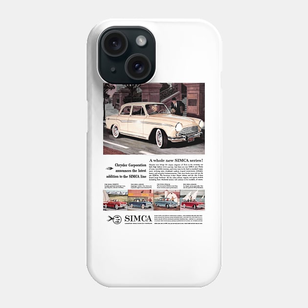 1959 SIMCA ELYSEE - advert Phone Case by Throwback Motors