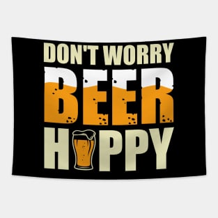 "Don't Worry, Beer Happy" - Cheerful Drinking Tapestry