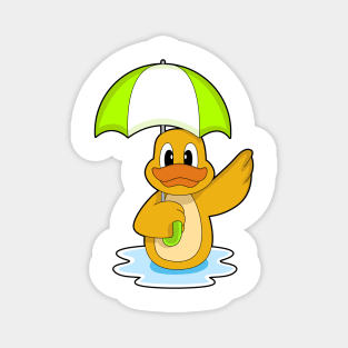 Duck Swimming Umbrella Magnet