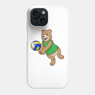 Bear as Volleyball player with Volleyball Phone Case