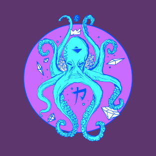 Blue Crown Octopus T-Shirt