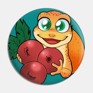 Gecko with fruits Pin