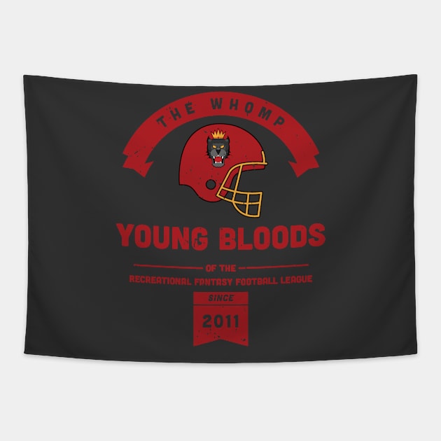 Young Bloods Helmet Tee Tapestry by The Rec League Shop