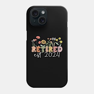 Retired 2024 Retirement For Women 2024 Wildflower Phone Case