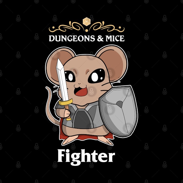 Dungeons & Mice Fighter Fantasy Tabletop RPG Roleplaying D20 Gamer by TheBeardComic