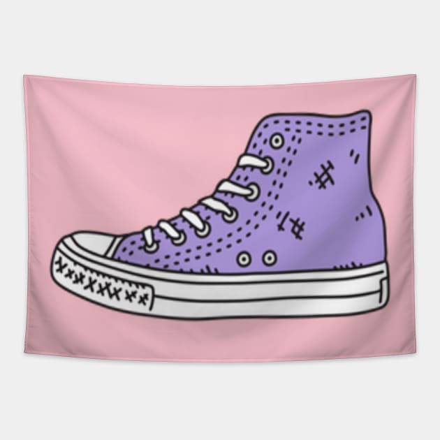 purple sneakers color stroke Tapestry by MN-STORE