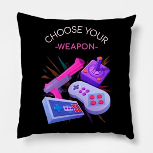 Gamers, choose your weapon Pillow