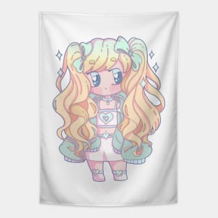 Pastel Chibi Girl Tapestry