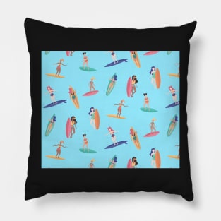 Women Surfing Set Pillow