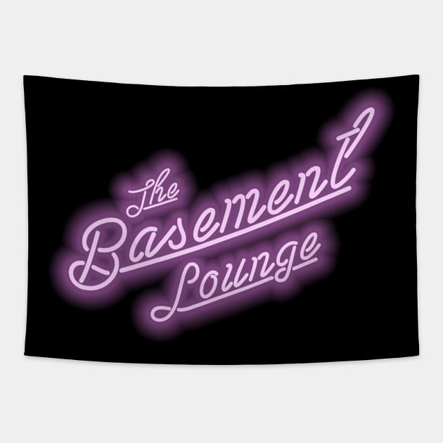 TBL Neon Black Logo Tapestry by basementloungepod