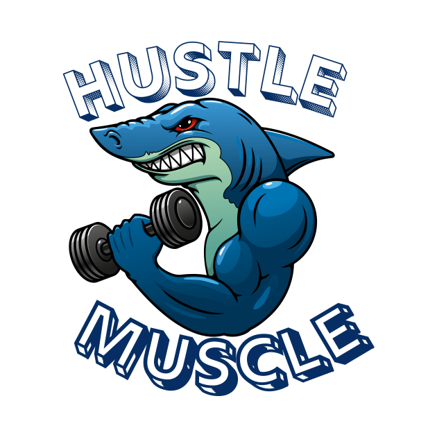 Hustle Muscle Shark by Moshi Moshi Designs