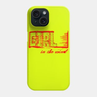 Girl in the wind Phone Case