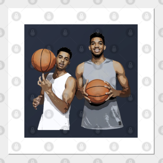 D Angelo Russell And Karl Anthony Towns Dangelo Russell Posters And Art Prints Teepublic