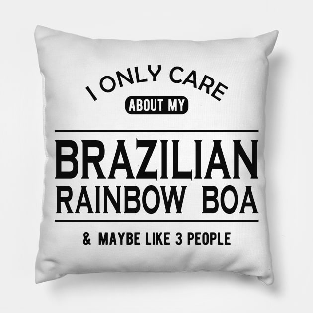 Brazilian rainbow boa - I only care about my brazilian rainbow boa Pillow by KC Happy Shop