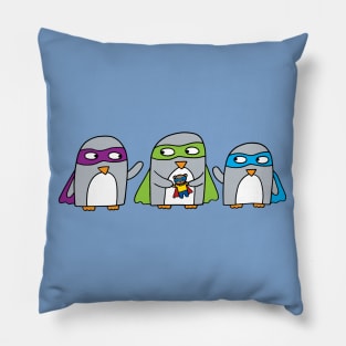 Superhero Penguin Friends Pillow